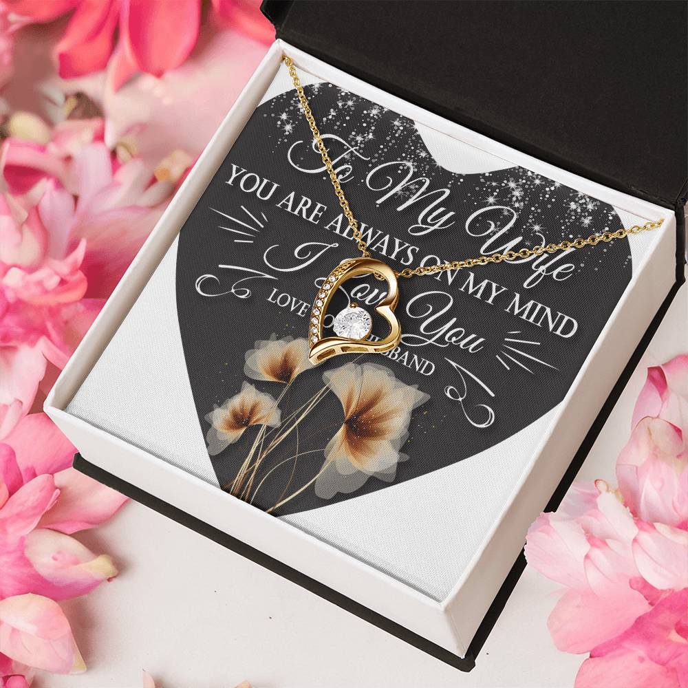 To My Wife You Are Always On My Mind I Love You Love Your Husband Necklace For Soulmate Meaningful Soulmate Necklace Thoughtful Christmas Gift For Her Forever Love Necklace