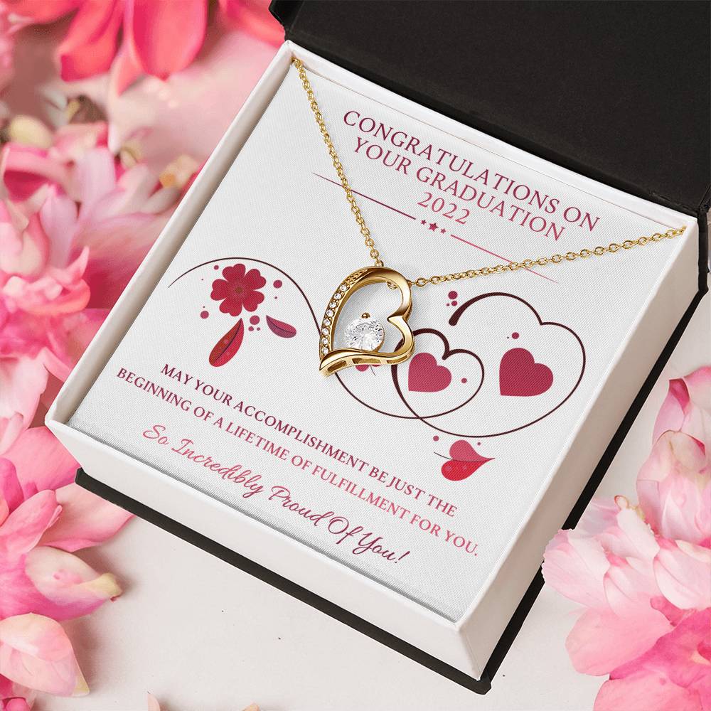 Class Of 2022 Gift Necklace For Daughter Graduation Necklace For Granddaughter Graduation Gifts For Her Forever Love Necklace