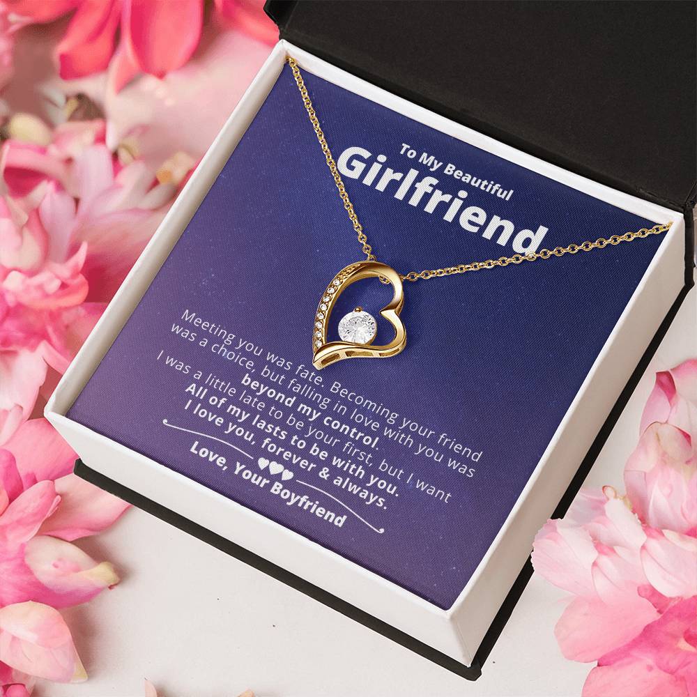 To My Girlfriend - Falling In Love With You - Forever Love Necklace Forever Love Necklace