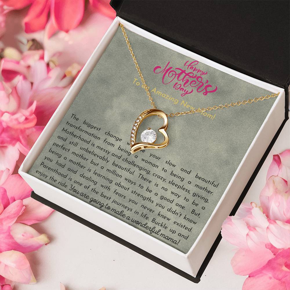 Mother's Day Necklace New Mom Necklace Daughter Gift For First Mother's Day New Mom Necklace First Mother's Day Gift Forever Love Necklace