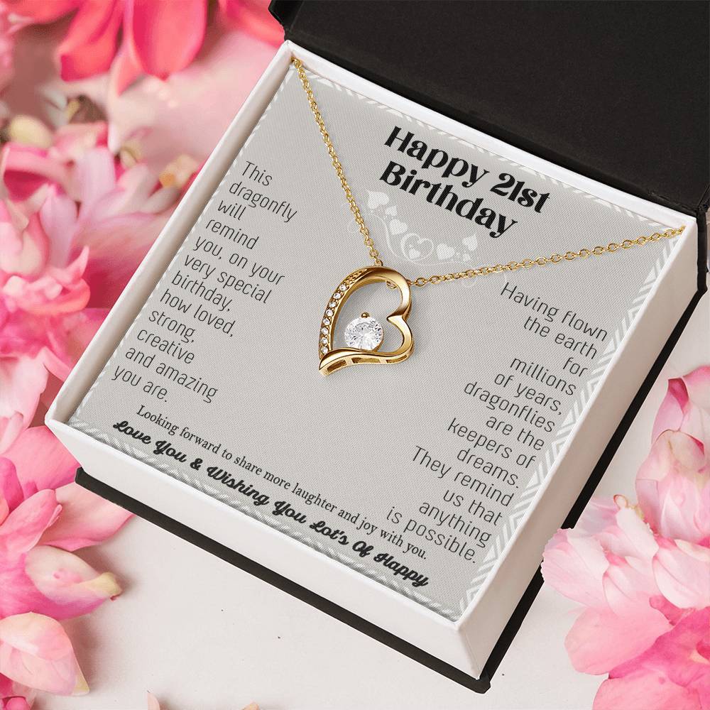 21st Birthday Dragonfly Necklace Gift Happy 21st Birthday Gifts For Her Best Friend Daughter Sister Niece Auntie Necklace Happy 21 Birthday Birthday Forever Love Necklace