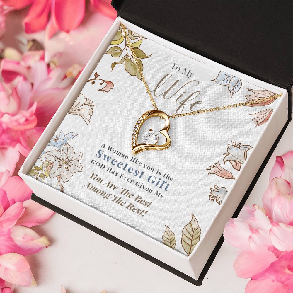 To My Wife Sweetest Gift 1 Forever Love Necklace