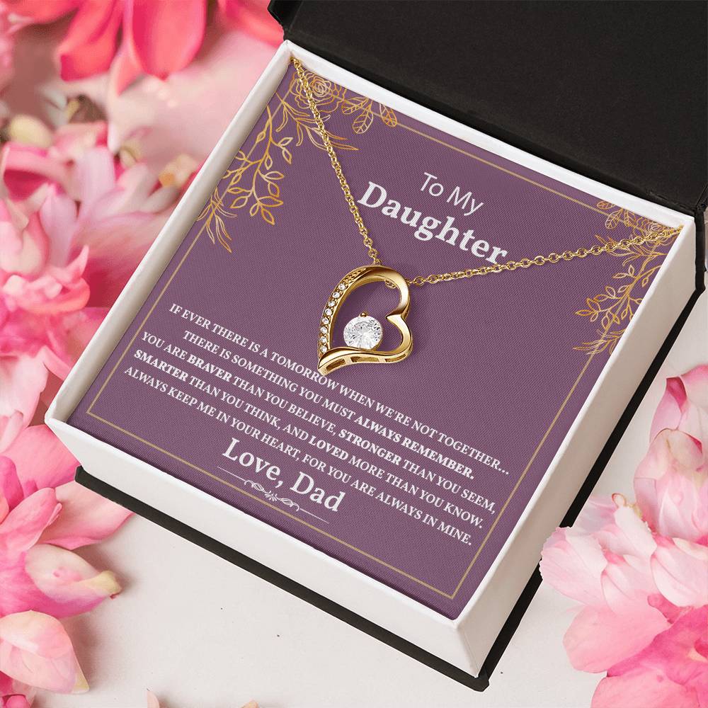 Keep Me In Your Heart For You Are Always In Mine. Gift For Daughter Forever Love Necklace