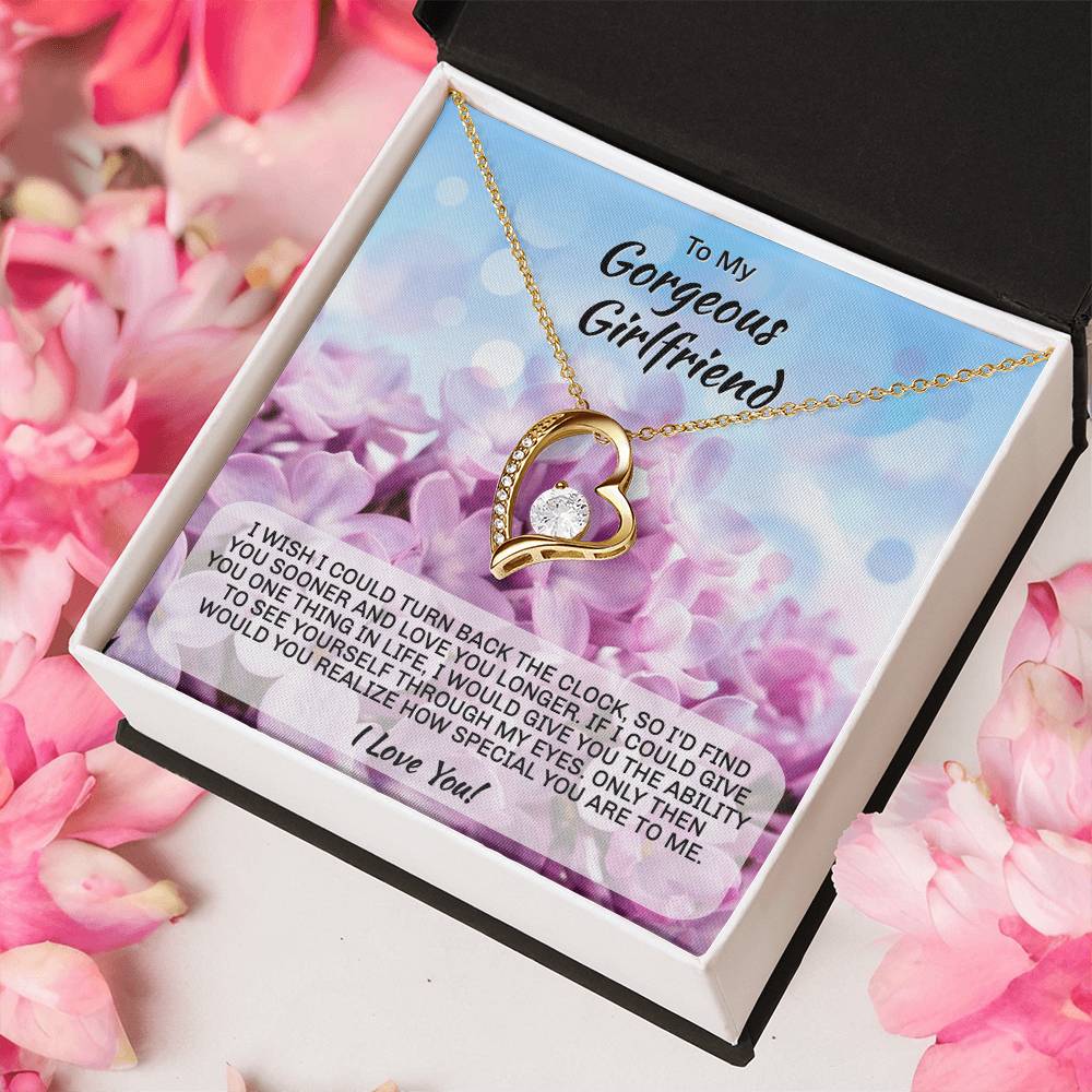 Gift For Girlfriend Forever Love Heart Necklace Forever Love Necklace