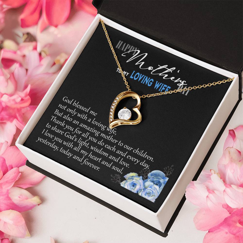 Happy Mothers Day Gift For Wife Mothers Day Necklace Mothers Day Gift From Husband Wife Gift For Mothers Day Husband To Wife Mothers Forever Love Necklace
