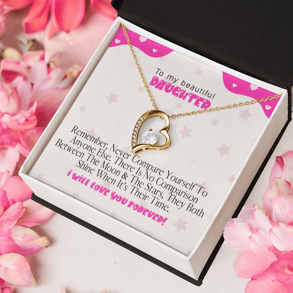 To My Beautiful Daughter The Perfect Gift For Your Daughter A Prayer For My Daughter Mother To Daughter Birthday Gift Forever Love Necklace
