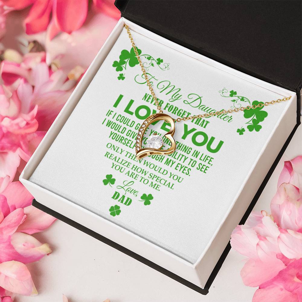 To My Daughter Necklace Father Daughter Necklace Father To Daughter Birthday Gift Gifts To Daughter From Dad Forever Love Necklace