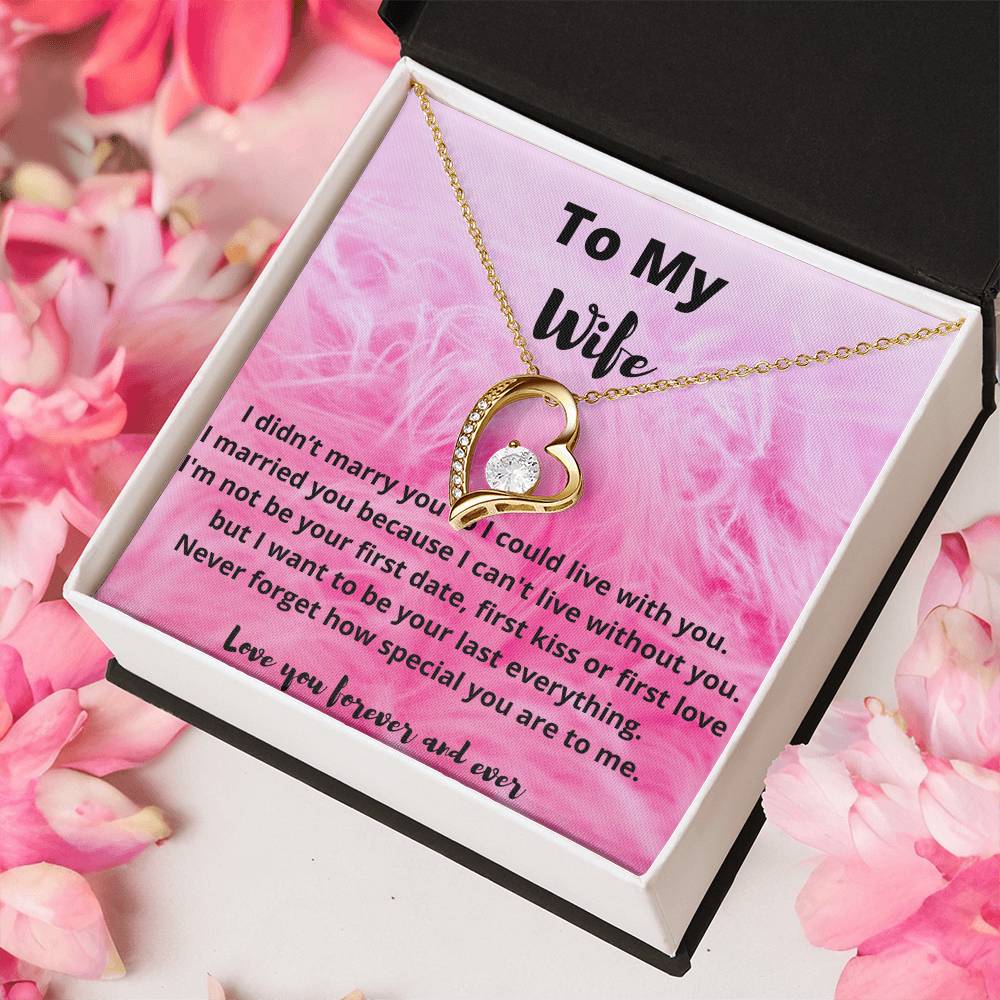 To My Wife Necklace Gift For Wife Love Necklace Romantic Gift Present For Wife Best Wife Wife Necklace Anniversary Gift For Wife Forever Love Necklace