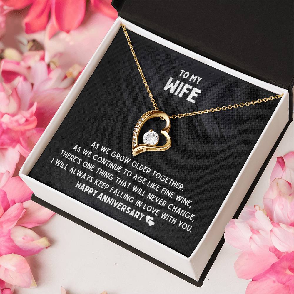 To My Wife - Happy Anniversary - Necklace Forever Love Necklace