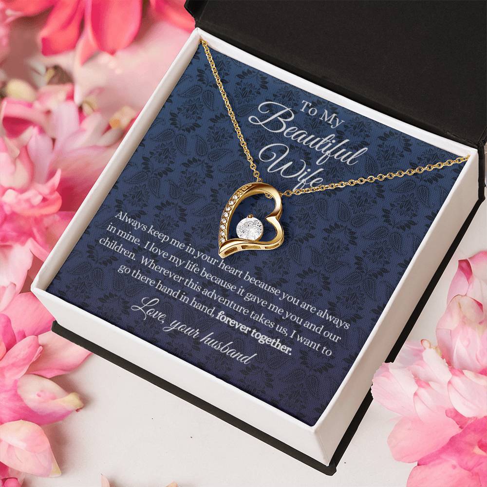 Beautiful Wife Heart Necklace Gift Forever Love Necklace