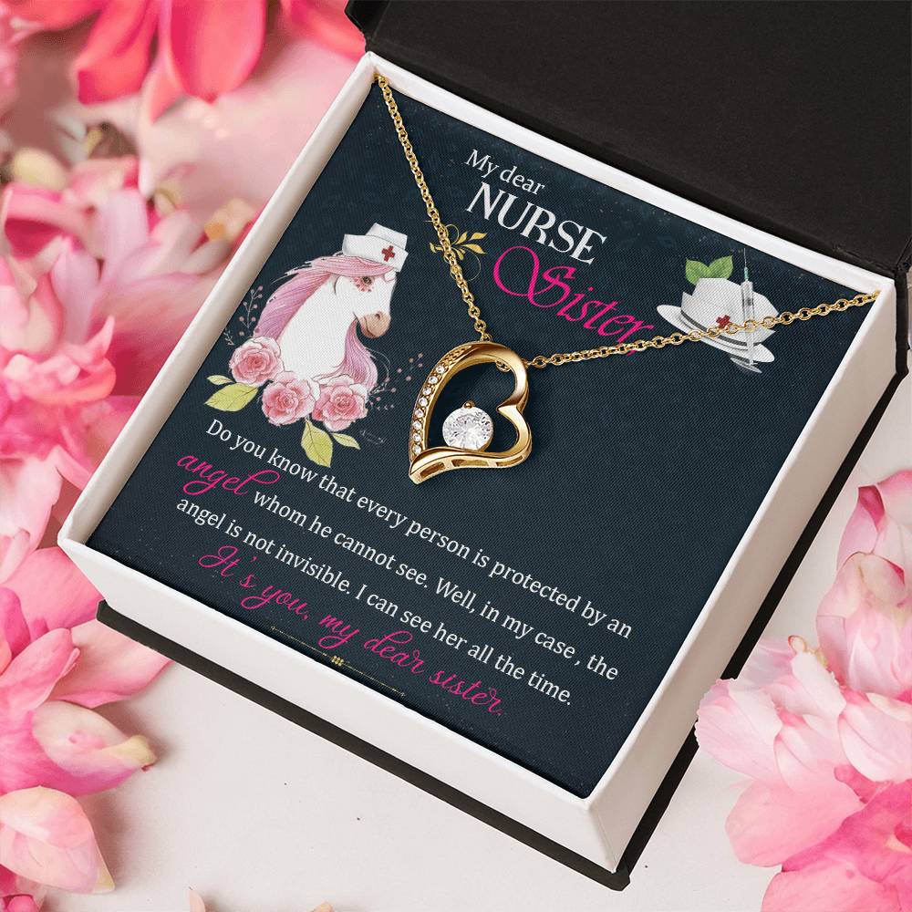 My Dear Nurse Sister The Angel Is Not Invisible Forever Love Necklace
