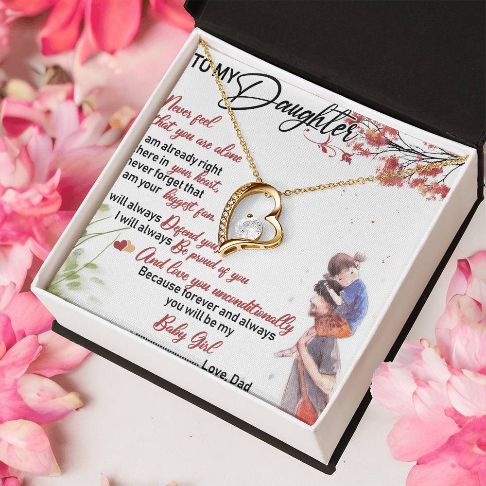 To My Daughter Necklace Gifts Dragonfly Necklace Father Daughter Necklace Father To Daughter Birthday Gift Gifts To Daughter From Dad Forever Love Necklace