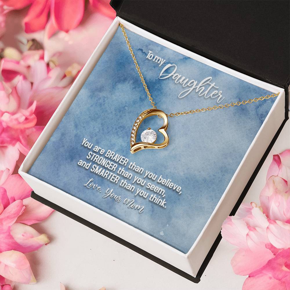 To My Daughter Beautiful Chapters Daughter Necklace Gift For Daughter Xmas Christmas Daughter Gift From Mom 2 1 Forever Love Necklace