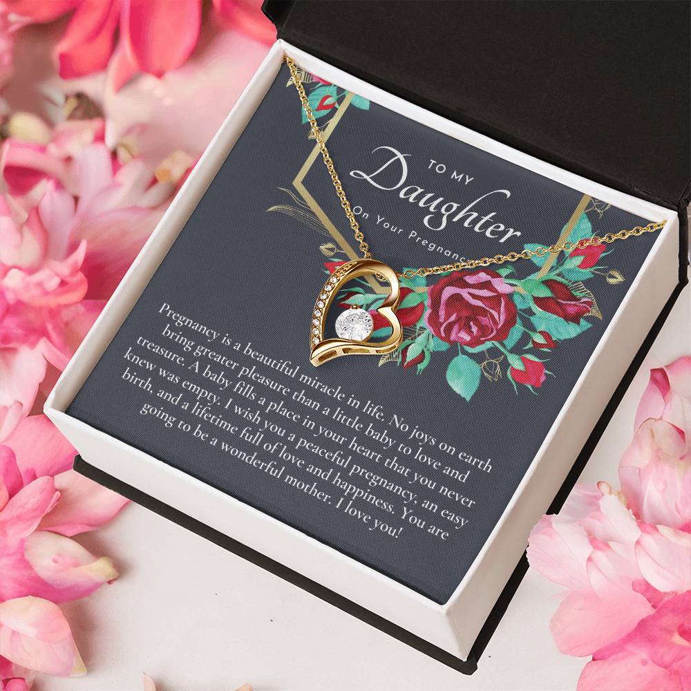 Gift From Mom Gift Pregnant Daughter Gift For Daughter Having Her First Baby Congratulations Pregnancy Gift Daughter Baby Shower Forever Love Necklace