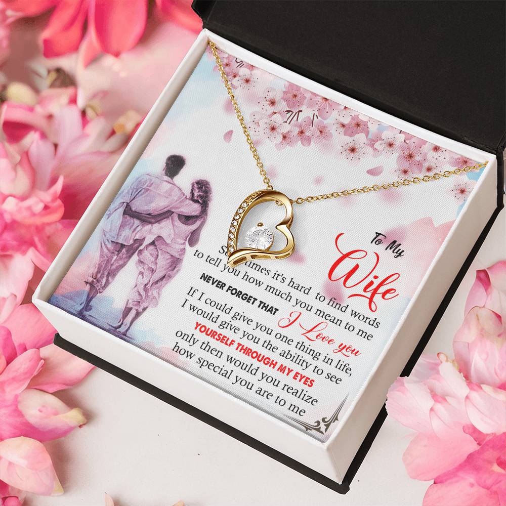 To Wife From Husband Gift Wedding Day Gift For Bride From Groom Anniversary Gift For Wife Necklace For Wife Gift To Wife From Husband Anniversary Forever Love Necklace