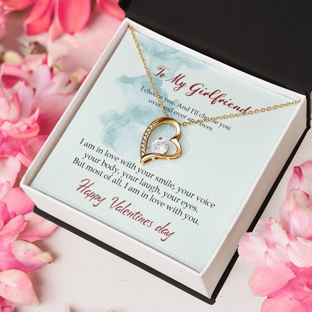 Gift For Valentines - Forever Love Necklace - To My Girlfriend Forever Love Necklace