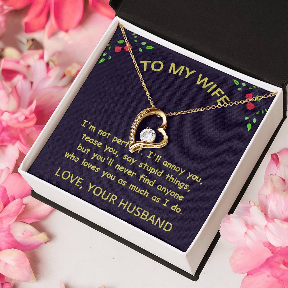 To My Wife Love You Necklace Forever Love Necklace