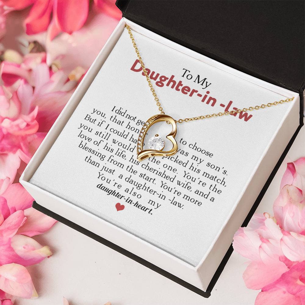 To My Daughterinlaw You're Also My Daughter In Heart Forever Love Necklace