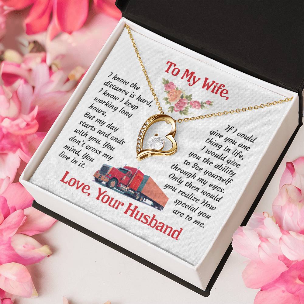 Trucker's Wife Forever Love Necklace