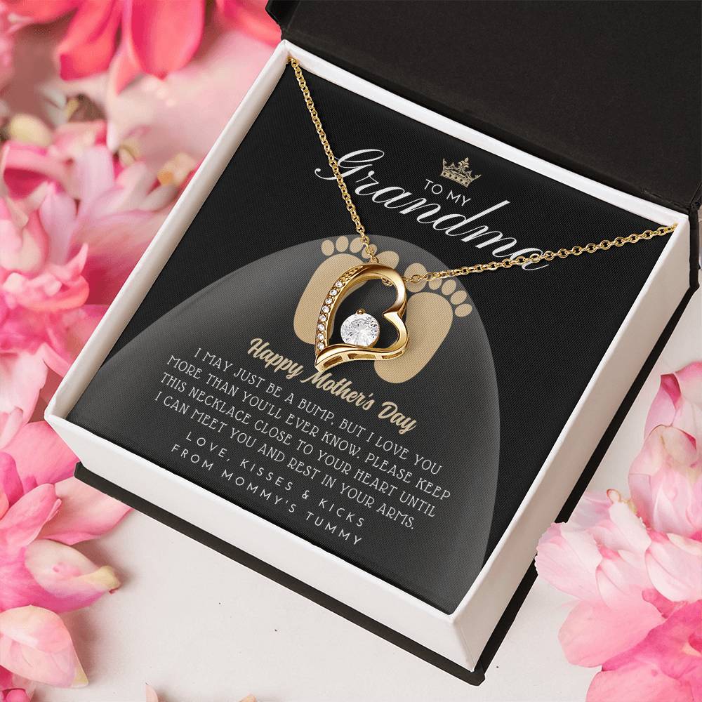 New Grandma Mothers Day Gift Mom To Grandma Necklace Pregnancy Announcement Grandparent First Time Grandma Gifts New Grandma Necklace Forever Love Necklace