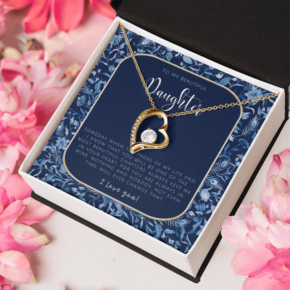 To My Beautiful Daughter Necklace Daughter Gift To My Daughter Necklace From Mom To My Daughter Necklace From Dad Forever Love Necklace