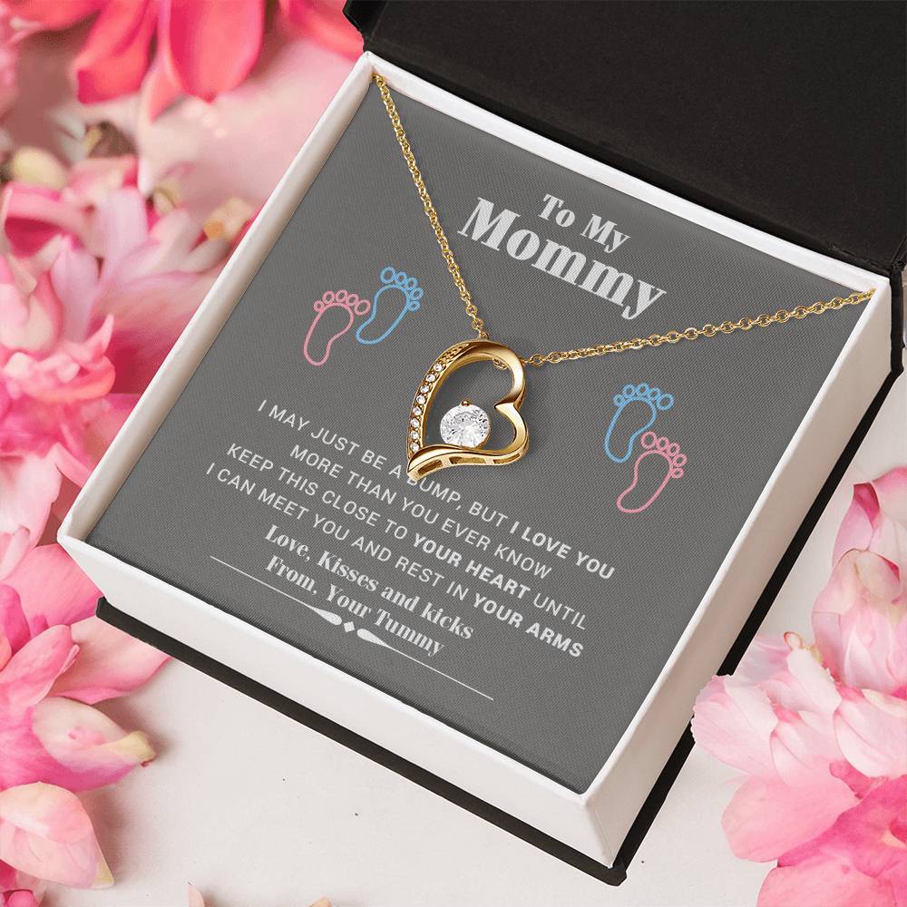 Mummy To Be Necklace Gift New Mum Gift To My Mummy Gift From Unborn Baby New Mom Gift From Husband Baby Bump Gift New Mommy Gift Idea Forever Love Necklace