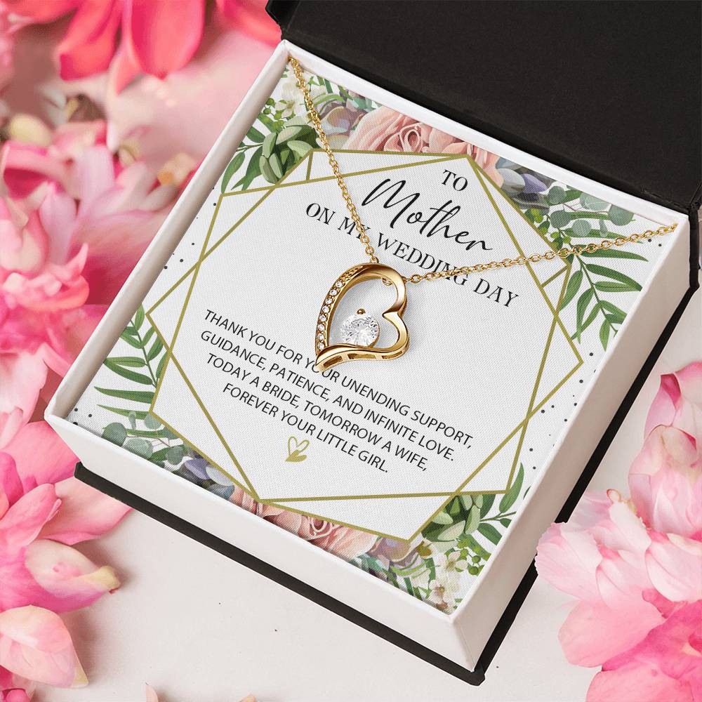Gift For Mom On Wedding Day Mother Wedding Gift Necklace Mom Wedding Forever Love Necklace Giftthank You Mom Wedding Gift Mom On Forever Love Necklace