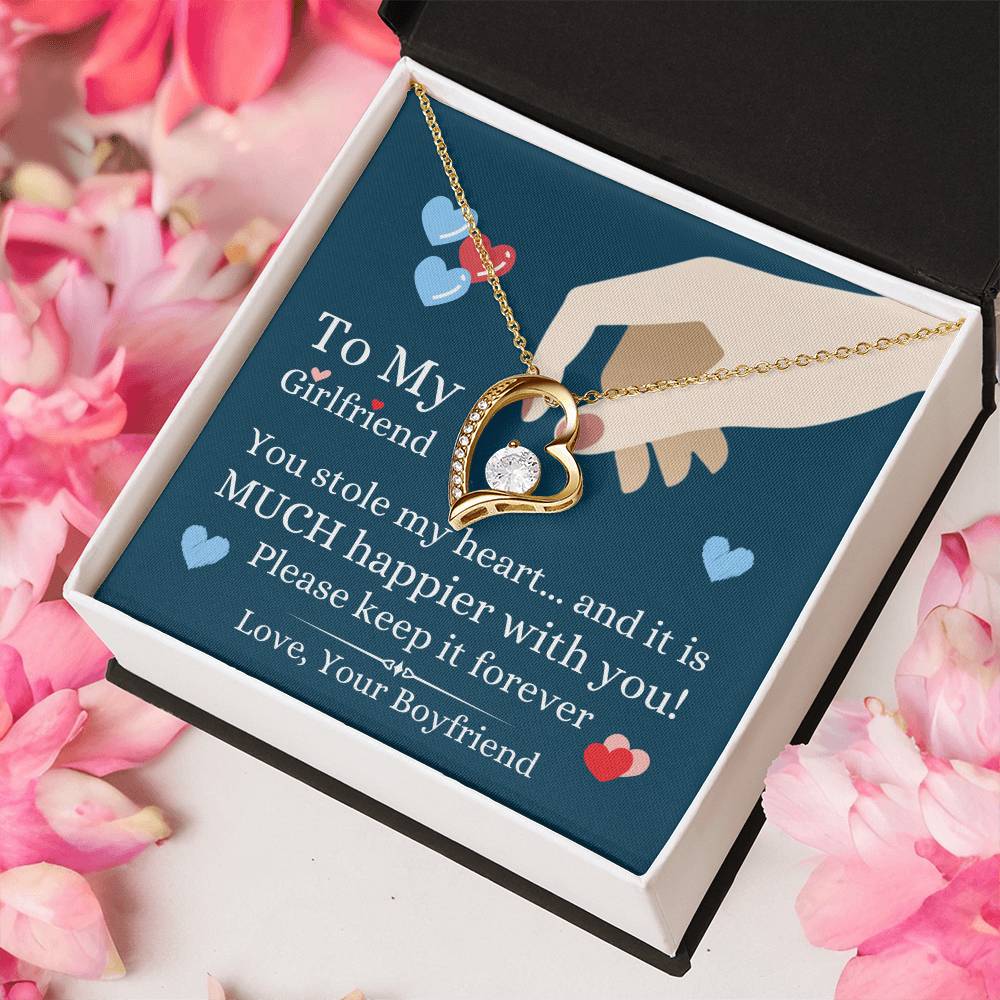 To My Girlfriend You Stole My Heart Necklace 1 Forever Love Necklace