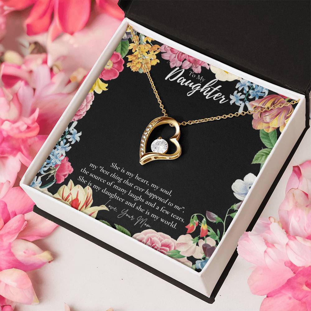 Mom To Daughter Gift Daughter Birthday Gift Daughter Jewelry Daughter Necklace Forever Love Necklace