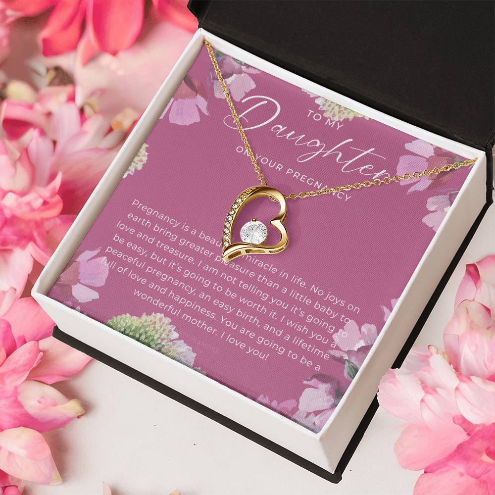 New Mom Baby Shower Gift Mom To Be Gift Congratulations Pregnancy Gift Daughter Baby Shower Gift Gift For Daughter Having Her First Forever Love Necklace