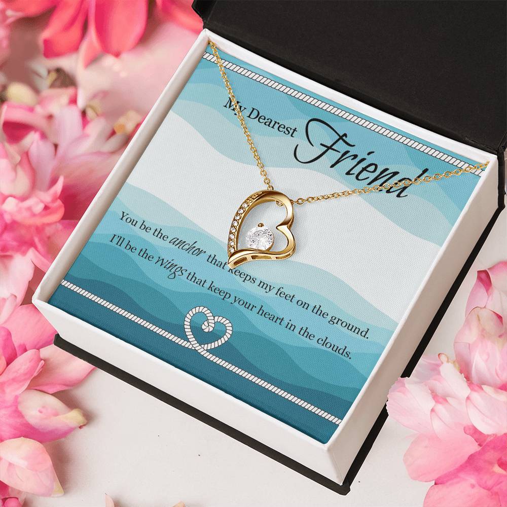 My Dearest Friend I'll Be The Wing That Keep Your Heart In The Clouds Necklace 1 Forever Love Necklace
