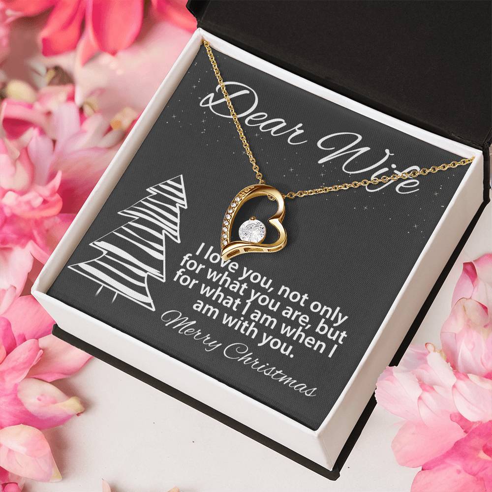 Merry Christmas Necklace Forever Love Necklace