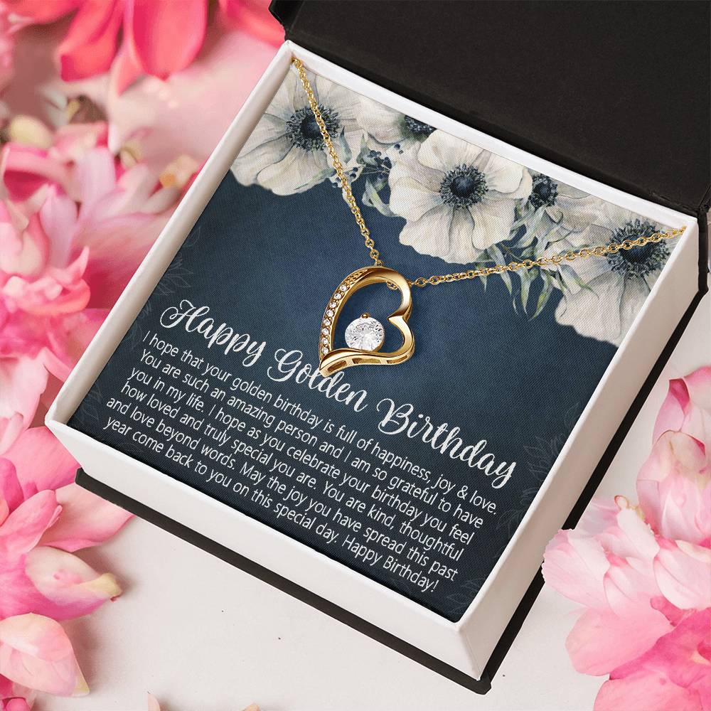 Golden Birthday Gift Customize Necklace Happy Golden Birthday Golden Birthday Jewelry Special Gift For Women Girl 1 Forever Love Necklace