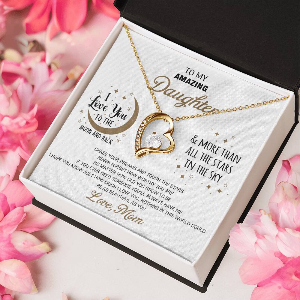 To My Amazing Daughter Necklace My Daughter Amazing Gift Daughter Gift From Mom Anniversary Lovingly Mom Birthday Gift Daughter Graduation Gift Forever Love Necklace