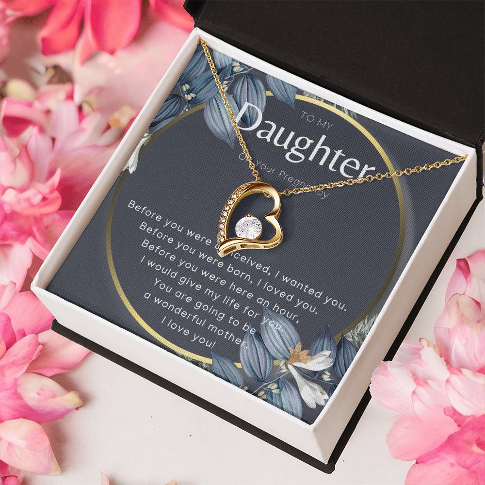 Baby Shower Gift Mom To Be Gift Expecting Mom Gift Pregnant Daughter Gift From Mom Pregnancy Gift For Daughter Pregnancy Gift For Daughter Forever Love Necklace