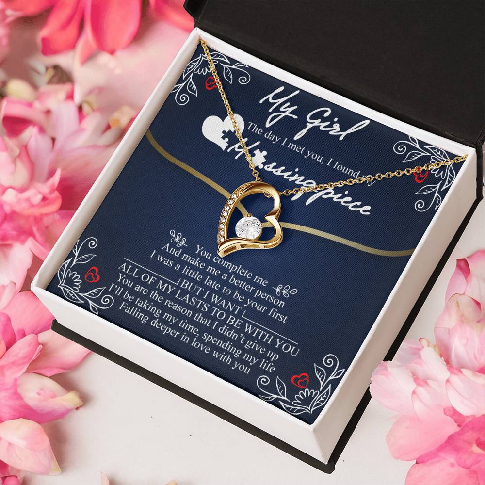 My Girl The Day I Met You I Found My Missing Piece... 1 Forever Love Necklace