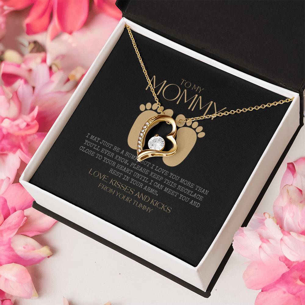 Baby shower gift New Mommy Necklace Pregnant Wife Gift To My Mommy I May Just Be A Bump But I Love You More Than You Ever Know