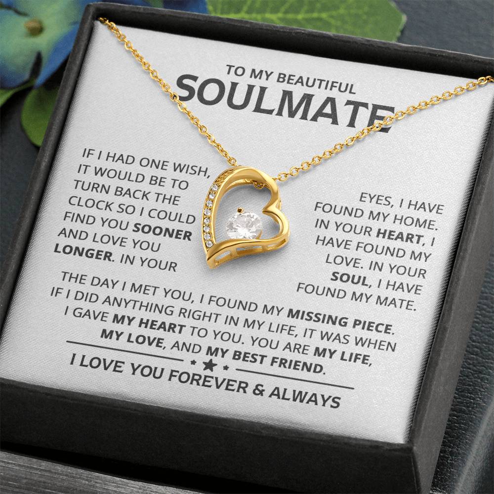 My Beautiful Soulmate Heart Necklace Forever Love Necklace