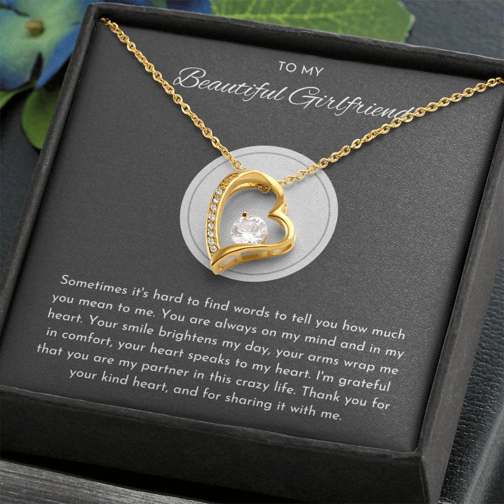 To My Beautiful Girlfriend Forever Love Necklace