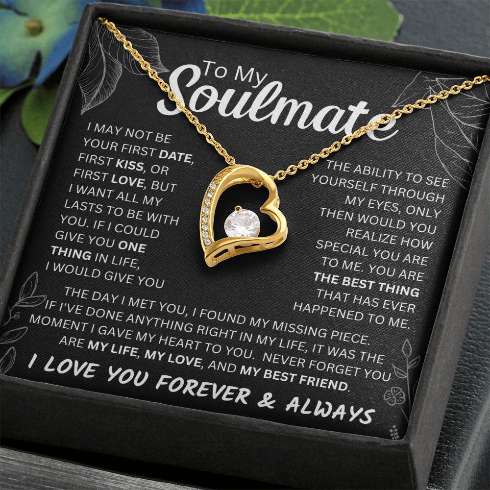 To My Soulmate Forever & Always Forever Love Necklace