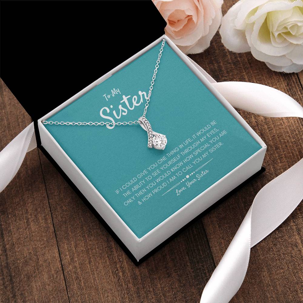 Proud To Call You My Sister Sister To Sister Gift Birthday Gift For Sister To My Sister Necklace Sister Bond Silver Necklace Alluring Beauty Necklace