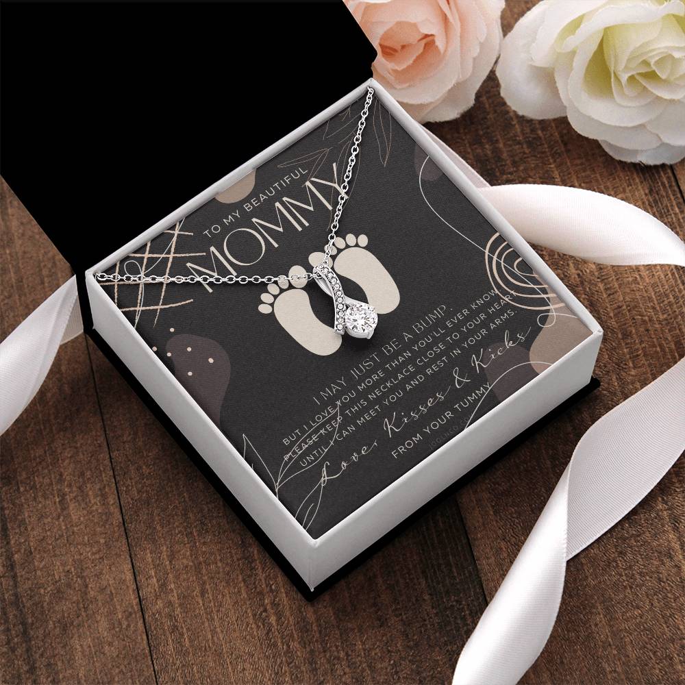 Mom To Be Gift New Mommy Gift Necklace Pregnant Wife Gift I May Just Be A Bump But I Love You To Mummy From Bump To Mommy To Be Alluring Beauty Necklace