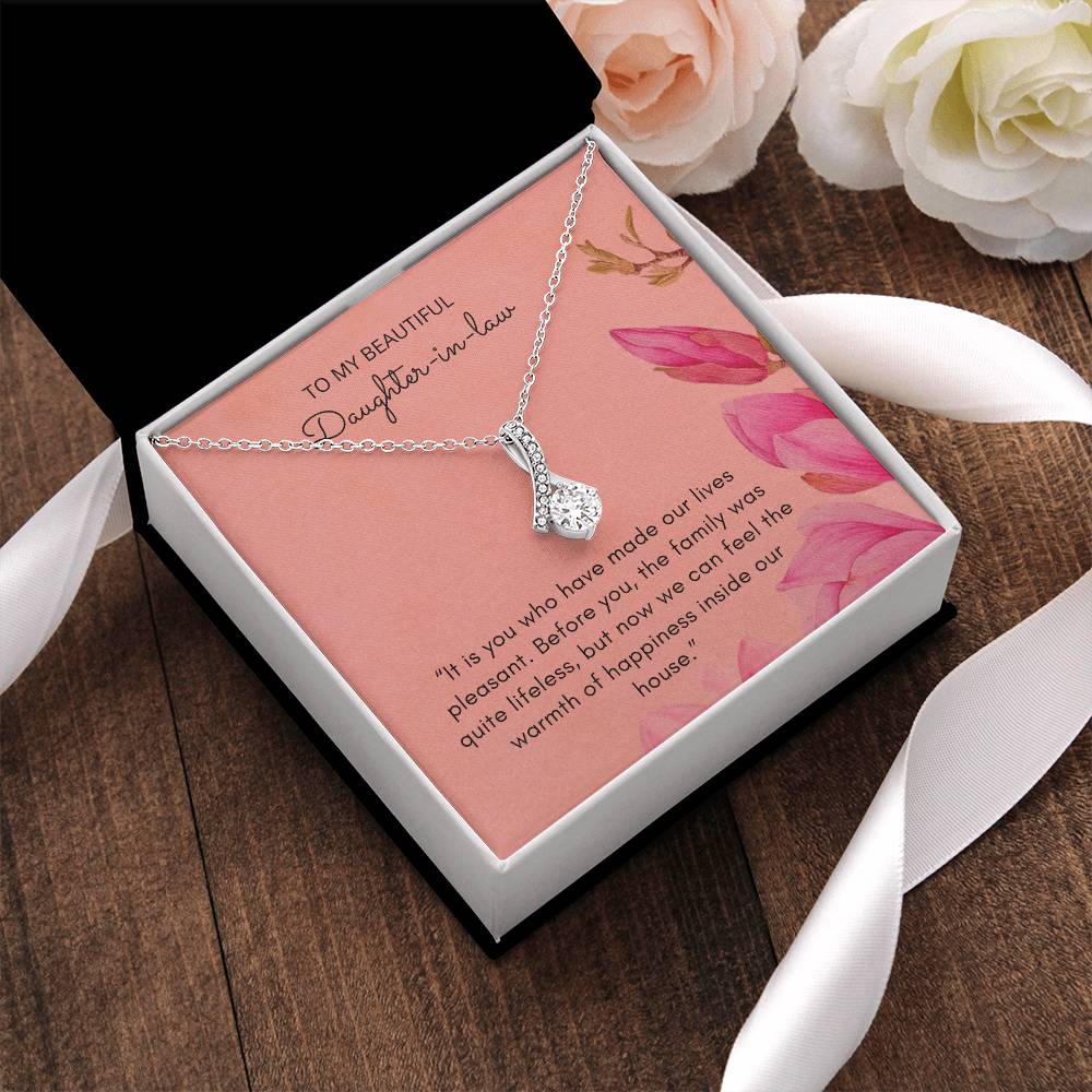 Customize Gift For A Daughter-In-Law Anniversary Gift For Daughter-In-Law Birthday Gift Idea For Daughter-In-Law Alluring Beauty Necklace