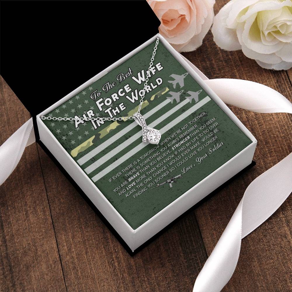 Air Force Wife Gift Air Force Wife Necklace From Husband Gift Military Wife Alluring Beauty Necklace