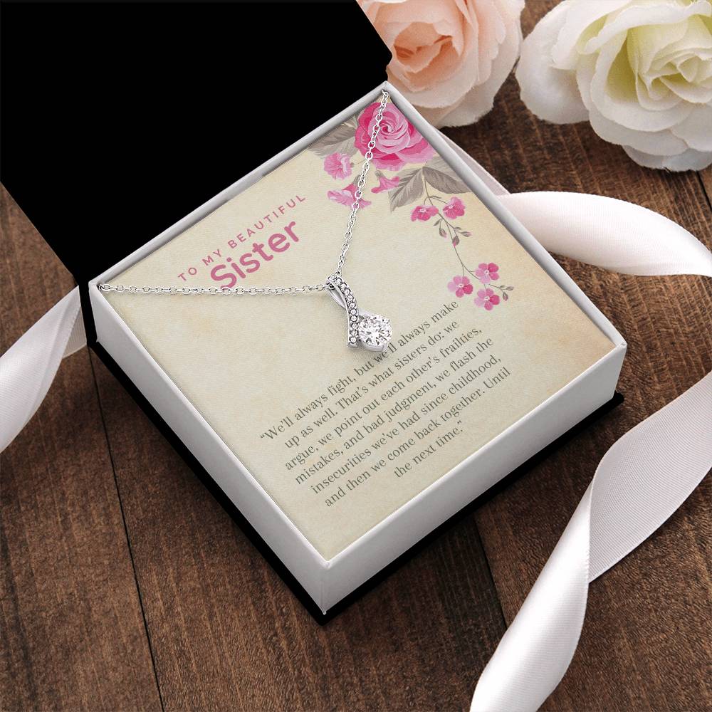 Personalised Gift For A Sister Big Sis Little Sis Gift Idea Wedding Gift For Sister Birthday Gift Idea For Sister Alluring Beauty Necklace