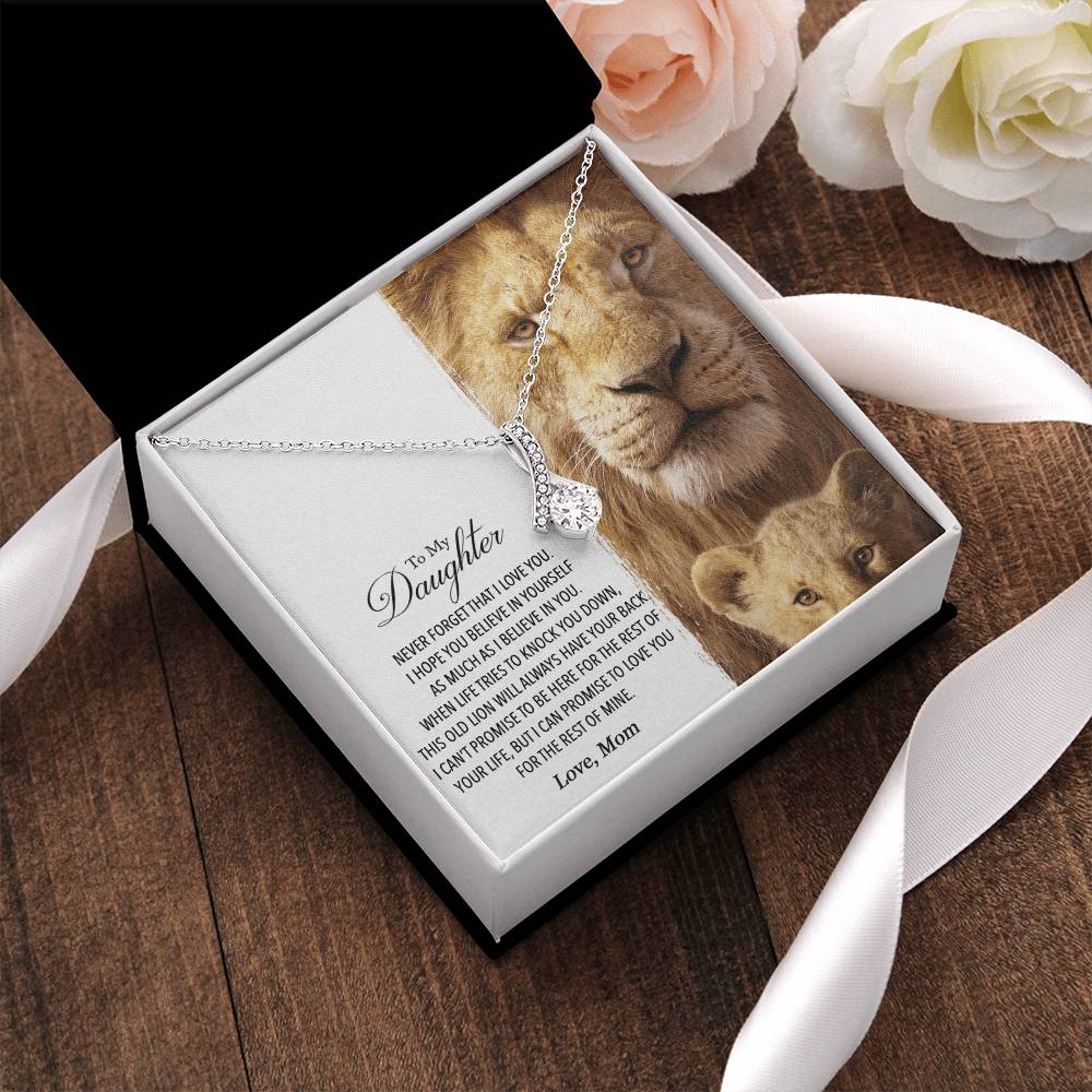 To My Daughter - This Old Lion Will Always Have Your Back 1 Alluring Beauty Necklace