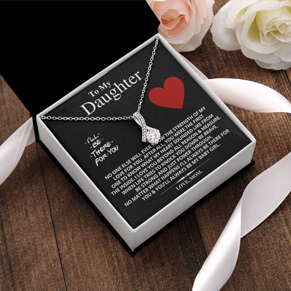 To My Daughter - From Mom Daughter Gift From Mom Anniversary Lovingly Mom Birthday Grown Up Daughter Daughter Birthday Gift From Mom Christmas Gift Alluring Beauty Necklace