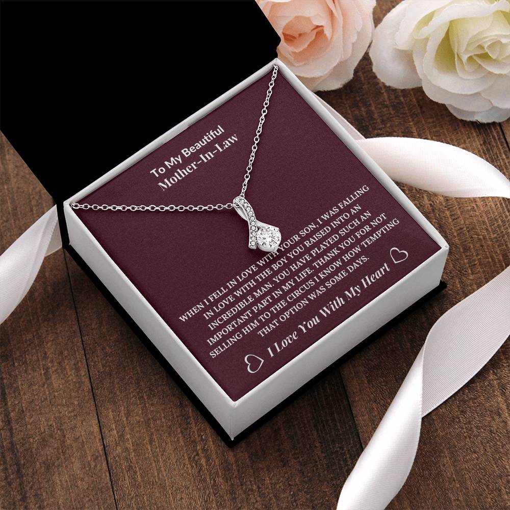 To My Beautiful Mother-In-Law From Daughter-In-Law Alluring Beauty Necklace Alluring Beauty Necklace