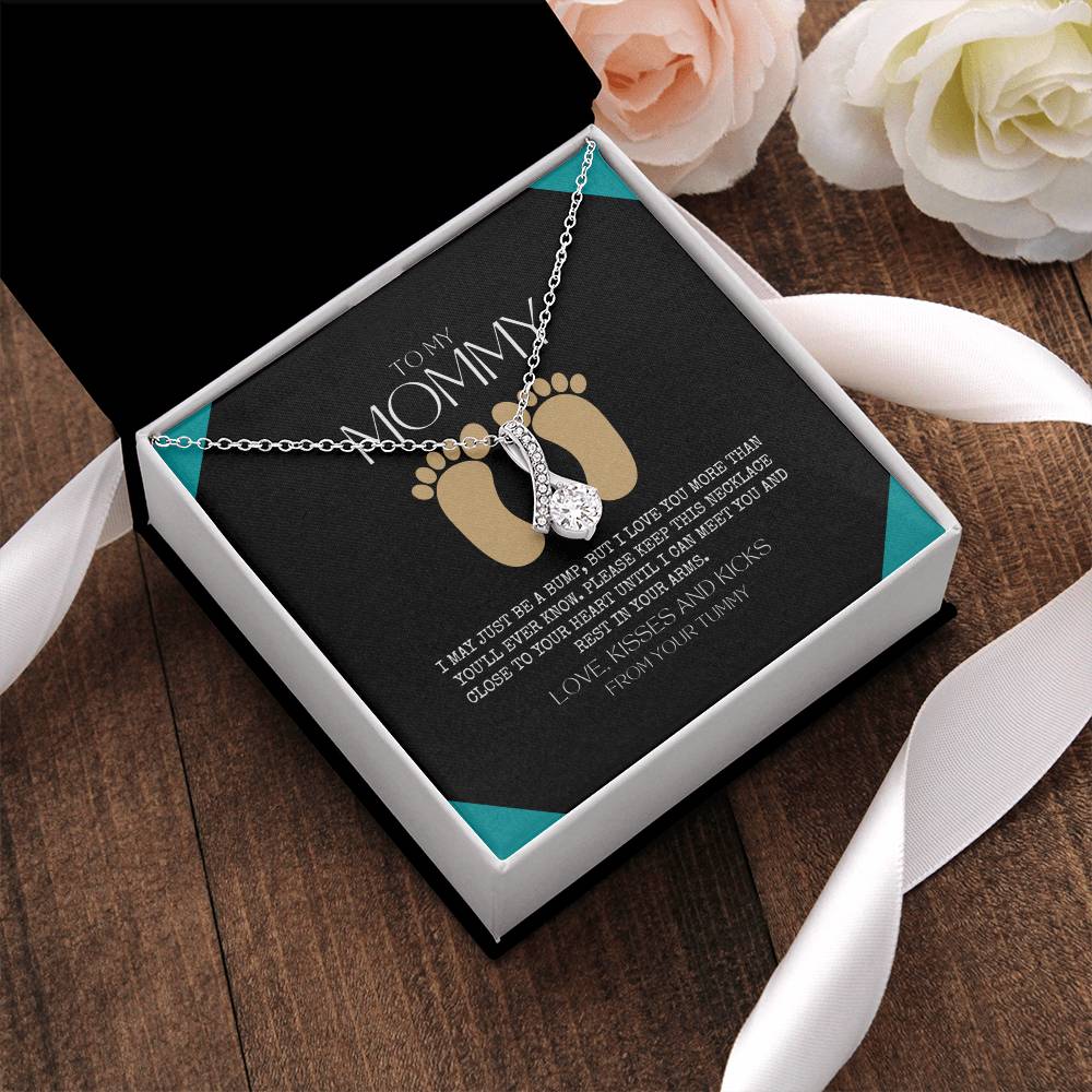 Baby Shower Gift New Mommy Necklace Pregnant Wife Gift To My Mommy I May Just Be A Bump But I Love You More Than You 1 Alluring Beauty Necklace