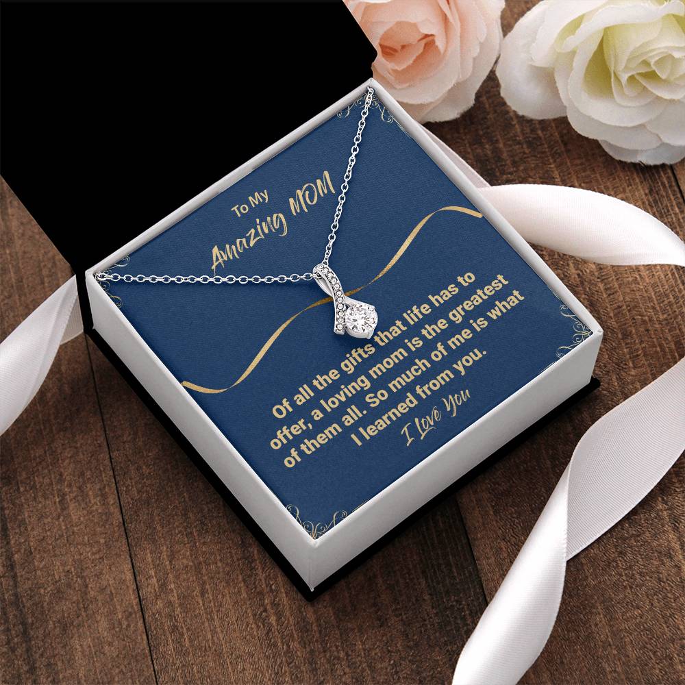 Mom Is The Greatest Gift Necklace Alluring Beauty Necklace